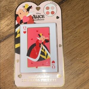 Disney Queen of Hearts Lip Gloss Palette – Pink, Red, Black